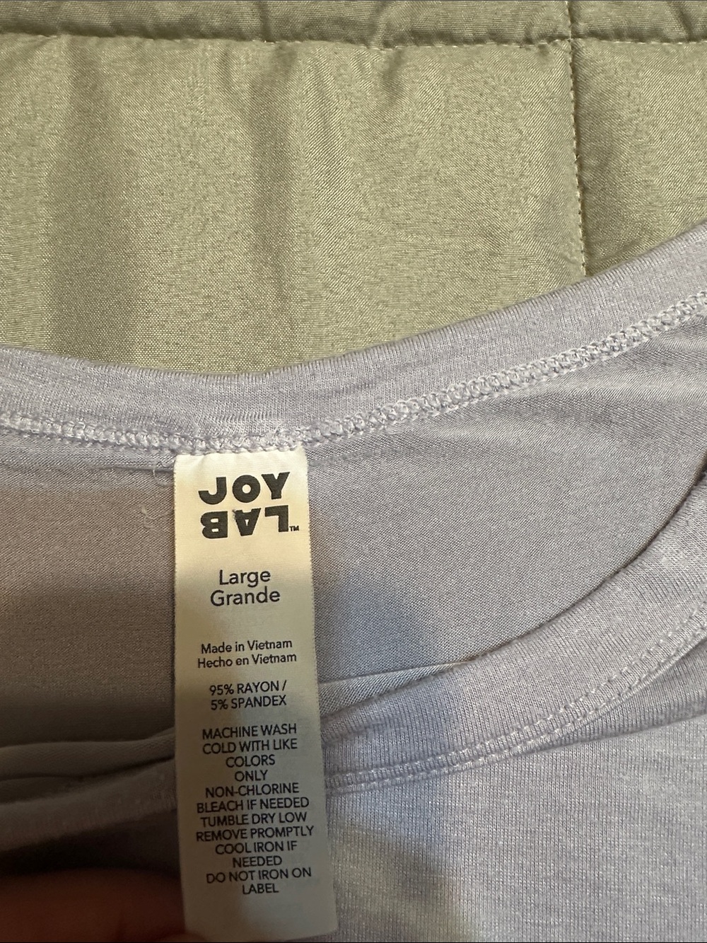 JoyLab Gray & White Tie-Dye Short Sleeve Tee - Picture 2 of 2